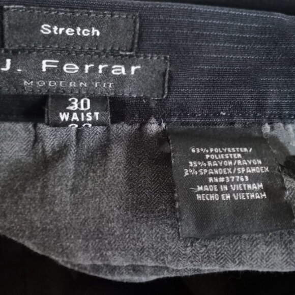 J Ferrar Black Dress Slack / Pants Men Size 30X29 Business Formal Straight Leg - Picture 3 of 8